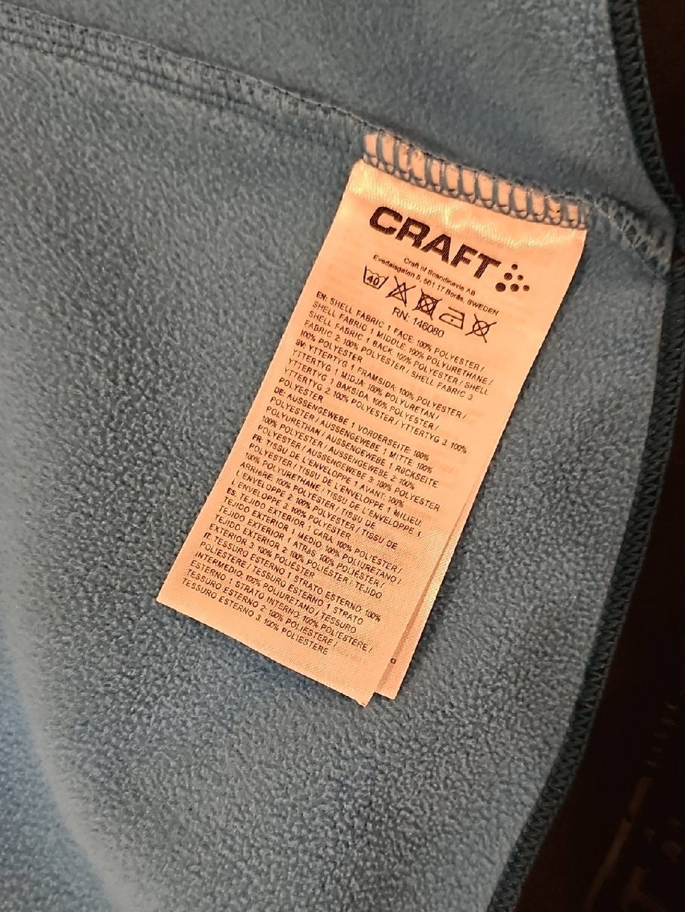Craft Teal-Blue Women's Zip-Up Active Jacket with Neon Orange Pink Zipper - Picture 3 of 6